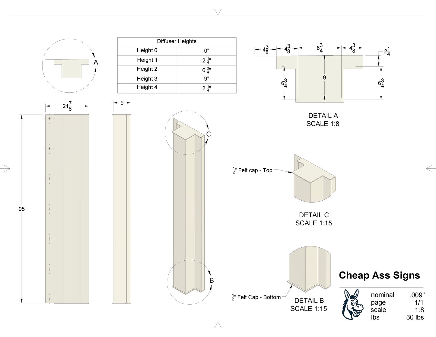 600 Hz Qadractic Diffuser